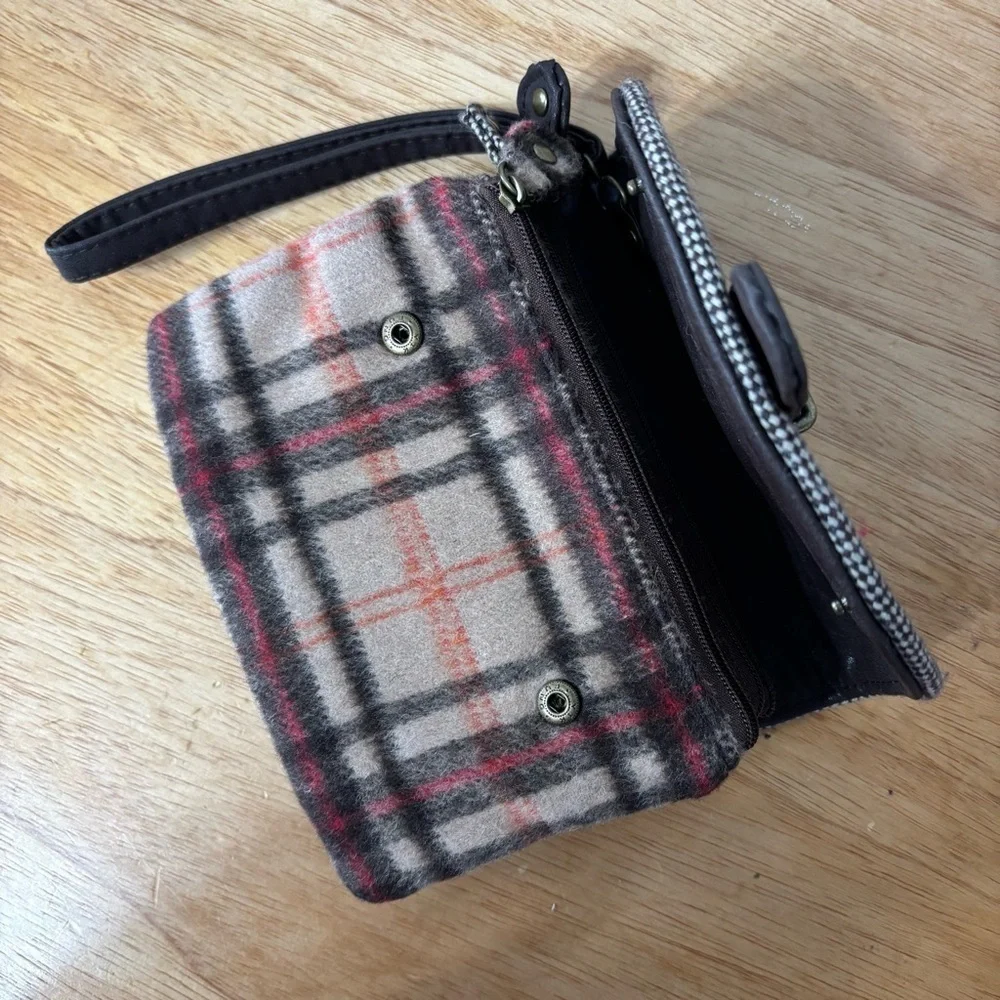 Icing Faux Leather Y2K Plaid Interchangeable Wristlet Coin Purse
